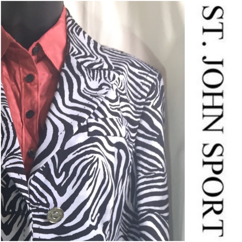 St John Sport tailored animal print jacket